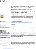 Cover page: SIRT5 deficiency suppresses mitochondrial ATP production and promotes AMPK activation in response to energy stress