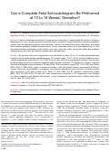 Cover page: Can a complete fetal echocardiogram be performed at 12 to 16 weeks' gestation?