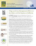 Cover page: Tillage and Crop Management Effects on Air, Water and Soil Quality in California