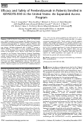 Cover page: Efficacy and Safety of Pembrolizumab in Patients Enrolled in KEYNOTE-030 in the United States