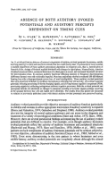 Cover page: Absence of both auditory evoked potentials and auditory percepts dependent on timing cues.