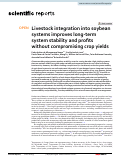 Cover page: Livestock integration into soybean systems improves long-term system stability and profits without compromising crop yields