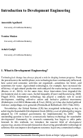 Cover page: Introduction to Development Engineering