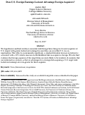 Cover page: Does US foreign earnings lockout advantage foreign acquirers?