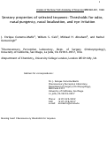 Cover page: Sensory Properties of Selected Terpenes: Thresholds for Odor, Nasal Pungency, Nasal Localization, and Eye Irritationa