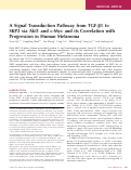 Cover page: A signal transduction pathway from TGF-β1 to SKP2 via Akt1 and c-Myc and its correlation with progression in human melanoma