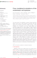 Cover page: Flow-mediated modulation of the endothelial cell lipidome
