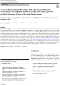 Cover page: A Case of Neonatal Lupus Presenting with Myocardial Dysfunction in the Absence of Congenital Heart Block (CHB): Clinical Management and Brief Literature Review of Neonatal Cardiac Lupus