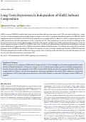Cover page: Long-Term Depression Is Independent of GluN2 Subunit Composition