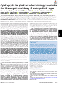 Cover page: Cytoklepty in the plankton: A host strategy to optimize the bioenergetic machinery of endosymbiotic algae