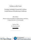 Cover page of Carbon on the Coast:&nbsp;Creating a Suitability Framework to Inform&nbsp;Coastal Enhanced Weathering in California