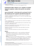 Cover page: Estimating the effects of Mexico to U.S. migration on elevated depressive symptoms: evidence from pooled cross-national cohorts.