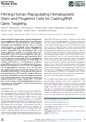 Cover page: Priming Human Repopulating Hematopoietic Stem and Progenitor Cells for Cas9/sgRNA Gene Targeting.