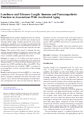 Cover page: Loneliness and Telomere Length: Immune and Parasympathetic Function in Associations With Accelerated Aging.