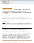 Cover page: Author Correction: Cross-ancestry genome-wide association analysis of corneal thickness strengthens link between complex and Mendelian eye diseases.