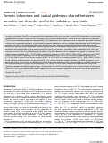 Cover page: Genetic influences and causal pathways shared between cannabis use disorder and other substance use traits.