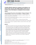 Cover page: Cognitive–affective depressive symptoms and substance use among Latino and non-Latino White patients in HIV care: an analysis of the CFAR network of integrated clinical systems cohort