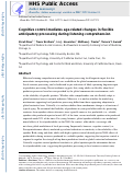 Cover page: Cognitive control mediates age-related changes in flexible anticipatory processing during listening comprehension