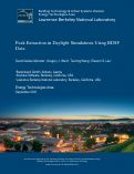 Cover page: Peak extraction in daylight simulations using BSDF data