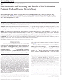 Cover page: Introduction to and Screening Visit Results of the Multicenter Pediatric Crohn’s Disease Growth Study