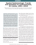 Cover page: Spatial Epidemiologic Trends and Hotspots of Leishmaniasis, Sri Lanka, 2001-2018.