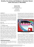 Cover page: Seriality, the Literary and Database in Homestar Runner: Some Old Issues in New Media