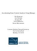 Cover page: Accelerating Gene Context Analysis Using Bitmaps