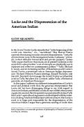 Cover page: Locke and the Dispossession of the American Indian
