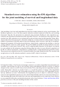 Cover page: Standard error estimation using the EM algorithm for the joint modeling of survival and longitudinal data