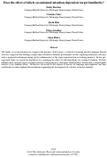 Cover page: Does the effect of labels on sustained attention depend on target familiarity?