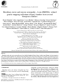 Cover page: Hereditary motor and sensory neuropathy – Lom (HMSNL): refined genetic mapping in Romani (Gypsy) families from several European countries