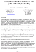 Cover page: Assessing I-Grid(TM) web-based monitoring for power quality and 
reliability benchmarking