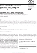 Cover page: Secure Infant-Mother Attachment Buffers the Effect of Early-Life Stress on Age of Menarche.