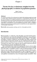 Cover page: Twenty-five key evolutionary insights from the phylogeographic revolution in population genetics