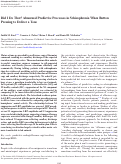 Cover page: Did I Do That? Abnormal Predictive Processes in Schizophrenia When Button Pressing to Deliver a Tone