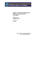 Cover page: Spatial Inequality, Neighborhood Mobility, and Residential Segregation