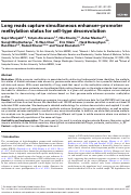 Cover page: Long reads capture simultaneous enhancer-promoter methylation status for cell-type deconvolution.