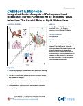 Cover page: Integrated Omics Analysis of Pathogenic Host Responses during Pandemic H1N1 Influenza Virus Infection: The Crucial Role of Lipid Metabolism