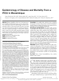 Cover page: Epidemiology of Disease and Mortality From a PICU in Mozambique*