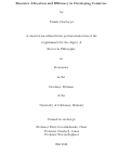 Cover page: Resource Allocation and Efficiency in Developing Countries