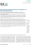 Cover page: Dissecting the Genetic Architecture of Cystatin C in Diversity Outbred Mice