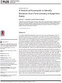 Cover page: A Statistical Framework to Identify Deviation from Time Linearity in Epigenetic Aging