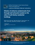 Cover page: Dilution of airborne contaminants from through-wall exhausts located on the side of multi-family residential buildings