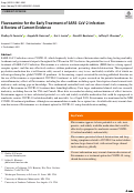 Cover page: Fluvoxamine for the Early Treatment of SARS-CoV-2 Infection: A Review of Current Evidence