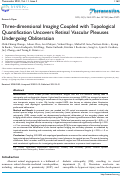 Cover page: Three-dimensional Imaging Coupled with Topological Quantification Uncovers Retinal Vascular Plexuses Undergoing Obliteration