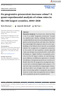 Cover page: Do progressive prosecutors increase crime? A quasi‐experimental analysis of crime rates in the 100 largest counties, 2000–2020