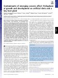 Cover page: Contaminants of emerging concern affect Trichoplusia ni growth and development on artificial diets and a key host plant