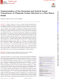 Cover page: Characterization of the Horizontal and Vertical Sexual Transmission of Chlamydia Genital Infections in a New Mouse Model.