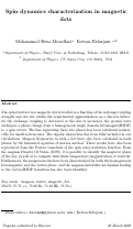 Cover page: Spin dynamics characterization in magnetic dots