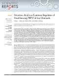 Cover page: Nicotinic Acid is a Common Regulator of Heat-Sensing TRPV1-4 Ion Channels